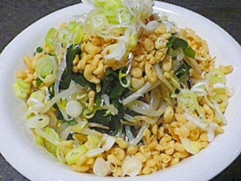 栄養たっぷり「冷やしたぬき・もやしわかめ」